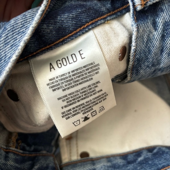 AGOLDE | Women's Distressed Parker Cut Off Shorts Size 28 Button Fly - Picture 10 of 15